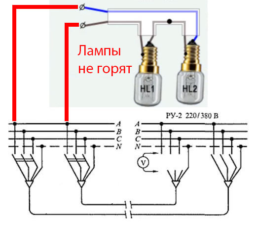 Схема соединения лампочек в гирлянде