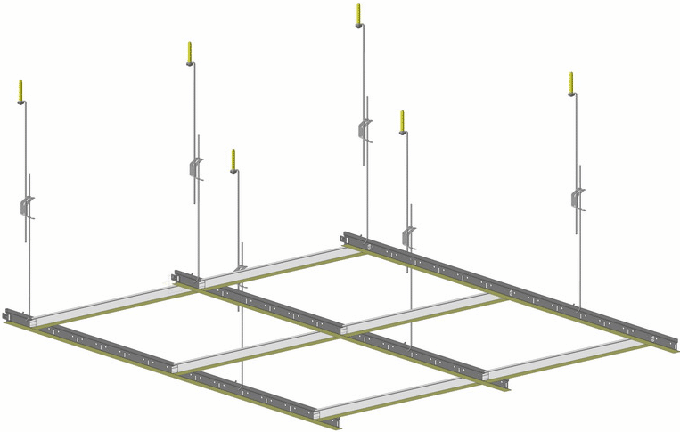 Правильная установка светильников в потолок армстронг